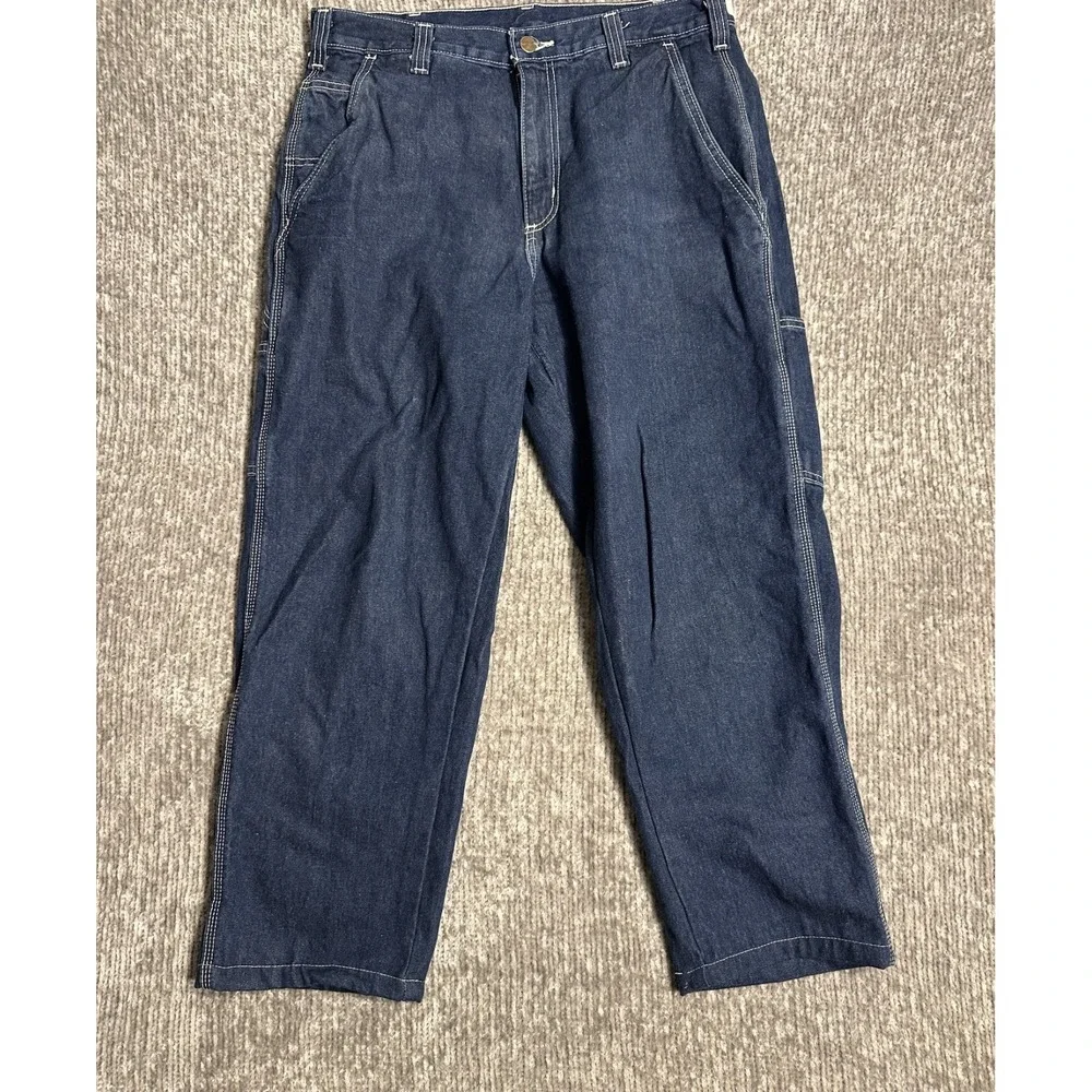 Carhartt B13 DST Carpenter Jeans Mens 32x26 Relaxed Fit Medium Wash Workwear